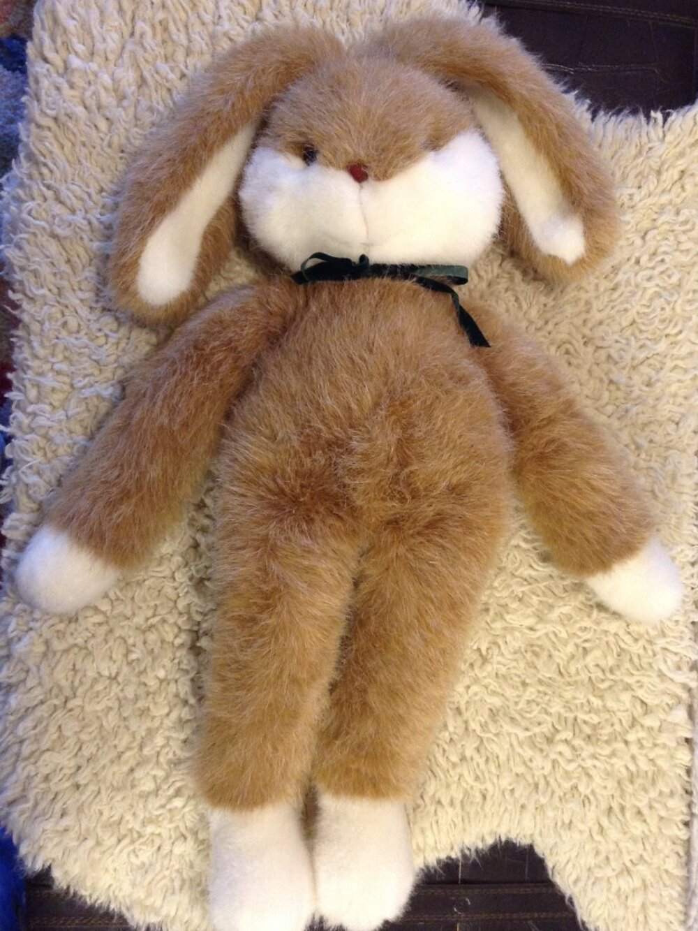 VTG 1986 GUND Rabbit shaggy long-haired Plush Floppy Bunny Kidcore Collectible - Picture 4 of 6
